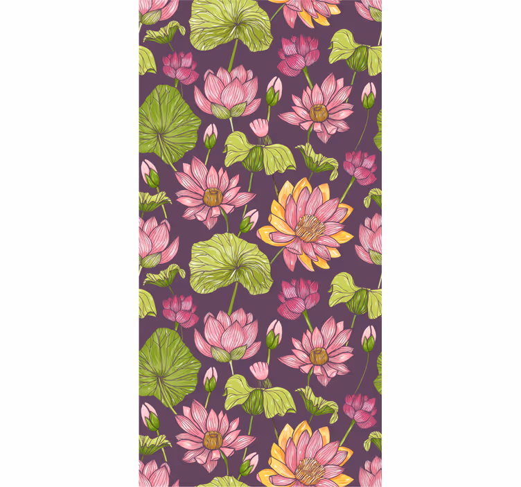 Tapete Natur botanisches Blütenmuster - TenStickers