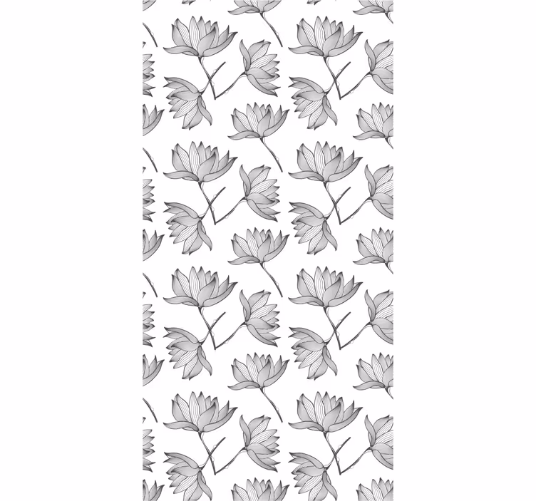 Blumentapete botanische skizzen - TenStickers