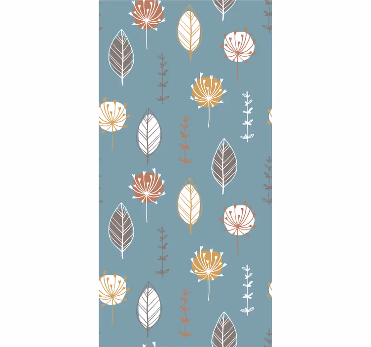 Tapete Blätter muster mit botanischen motiven - TenStickers