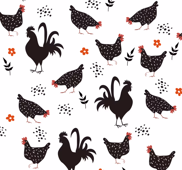 Tapete Küche Schwarzer Hahn - TenStickers