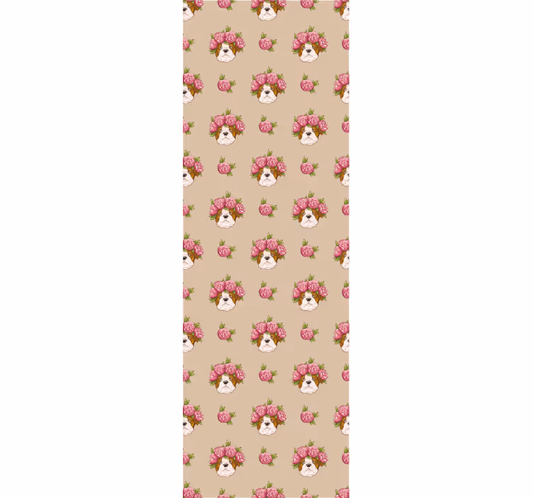 Tapete Hunde florales hundemotiv - TenStickers