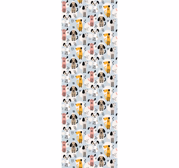 Tapete Hunde hundemusterspiel - TenStickers