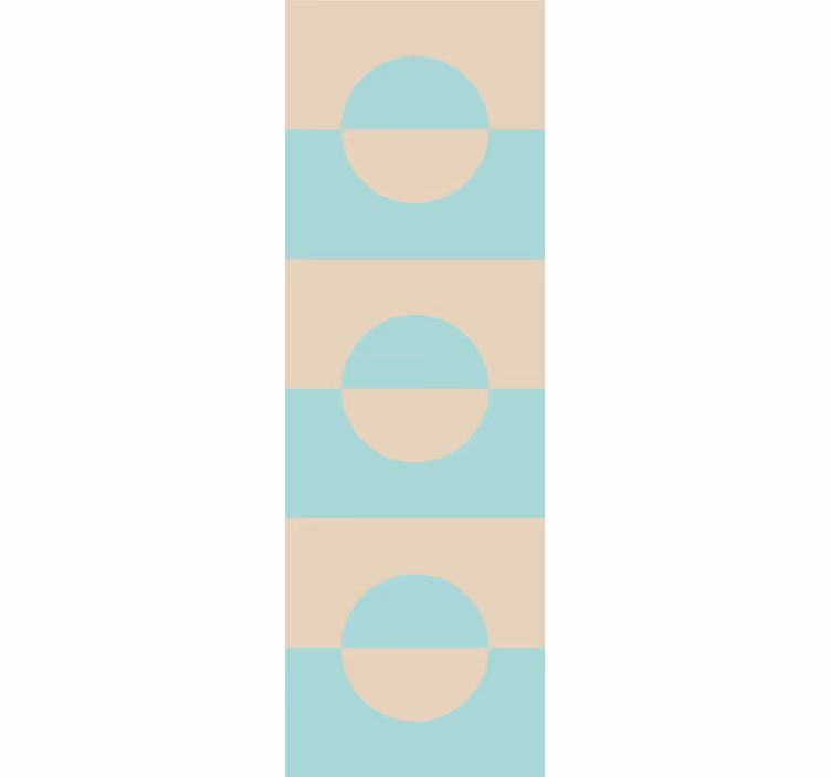 Tapete geometrische Muster gestreiftes kreismuster - TenStickers