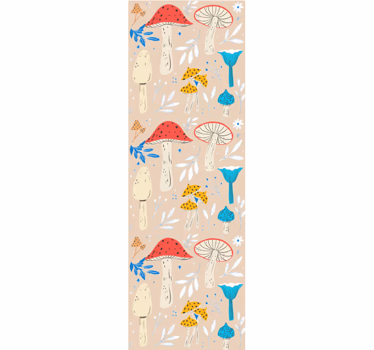 Fototapete wald mit pilzmotiven - TenStickers