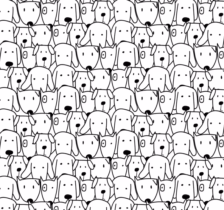 Tapeten Schlafzimmer Süßes hundemuster - TenStickers