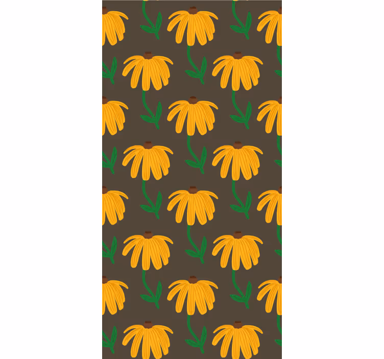 Tapete Natur Blumenemblem-Muster - TenStickers