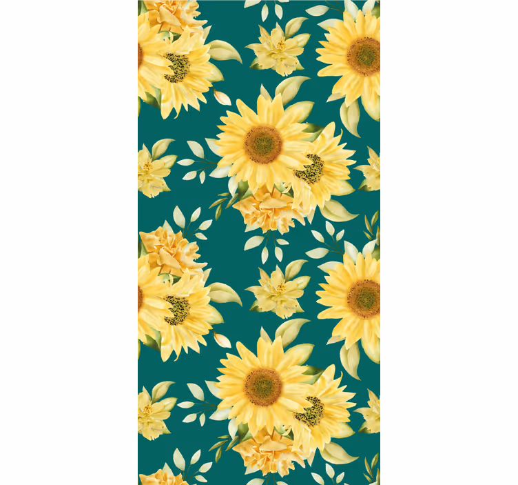 Tapete Natur sonnenblumenblütenmuster - TenStickers