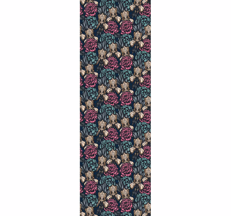 Fototapete Natur dunkles florales Design - TenStickers