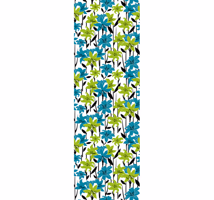 Blumentapete bunte blumenblüte - TenStickers