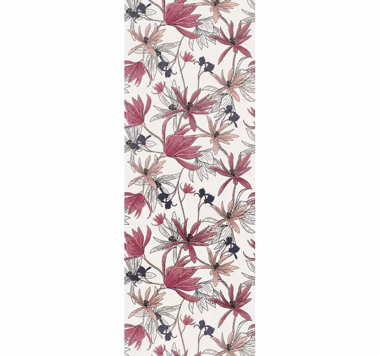 Blumentapete florale botanische ausstellung - TenStickers