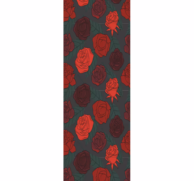 Blumentapete rosige eleganz - TenStickers
