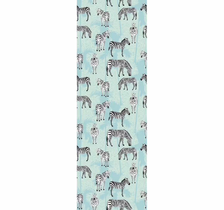 Zebra Tapete kindliches Zebramuster - TenStickers