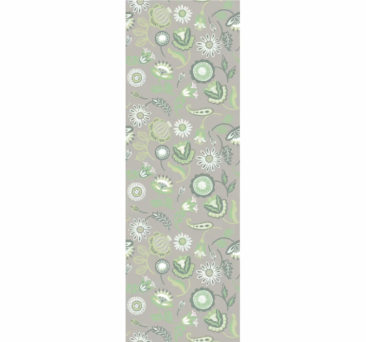 Tapete florale Ornamente florales grünmotiv - TenStickers