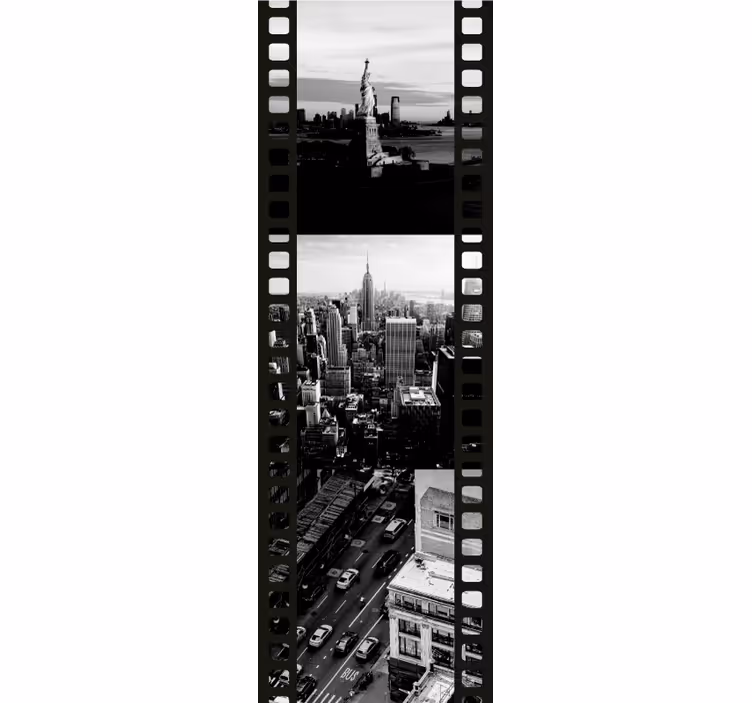 Fototapete Stadt Filmstreifen Stadtbild - TenStickers