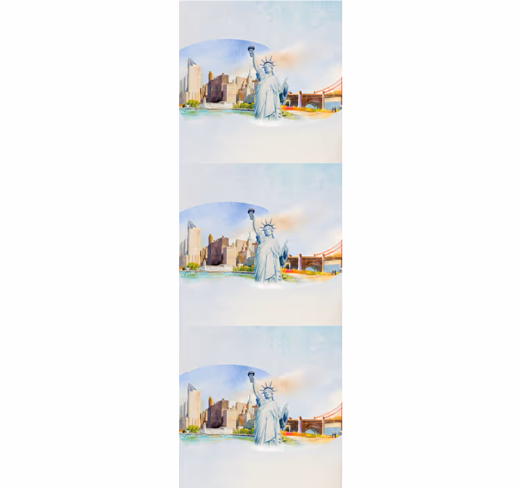 Fototapete Stadt New York collage Wahrzeichen - TenStickers