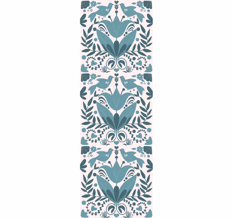 Tapete florale Ornamente florale symmetrische Anordnung - TenStickers