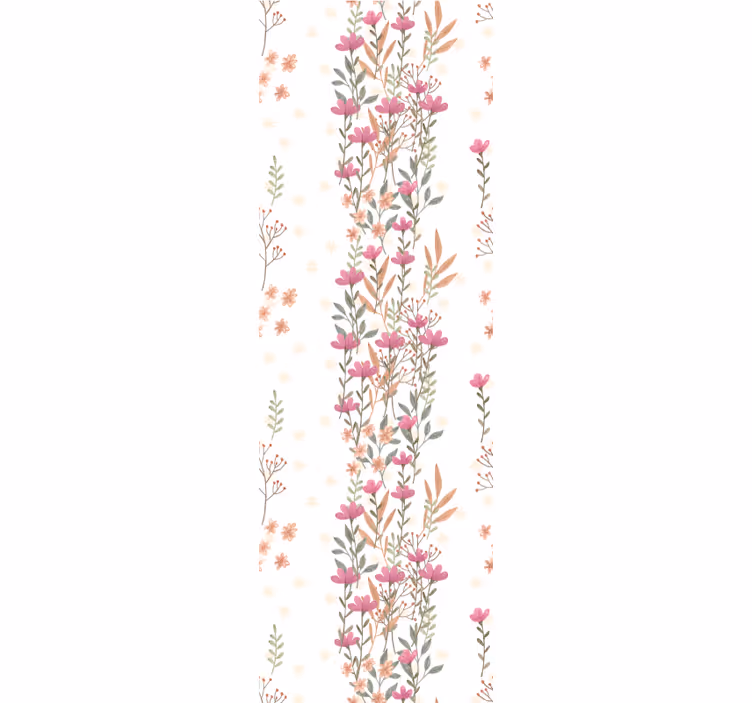 Tapete Natur florale vertikale Streifen - TenStickers