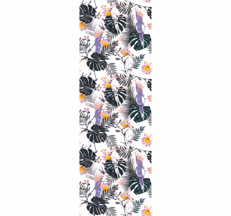 Tapete Natur tropische vogelflora - TenStickers