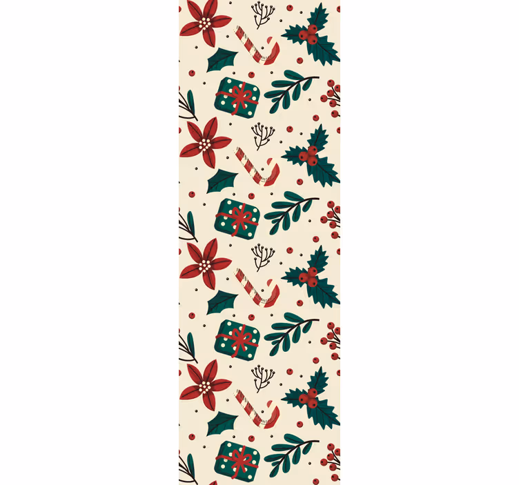 Weihnachtstapete festliches botanisches muster - TenStickers