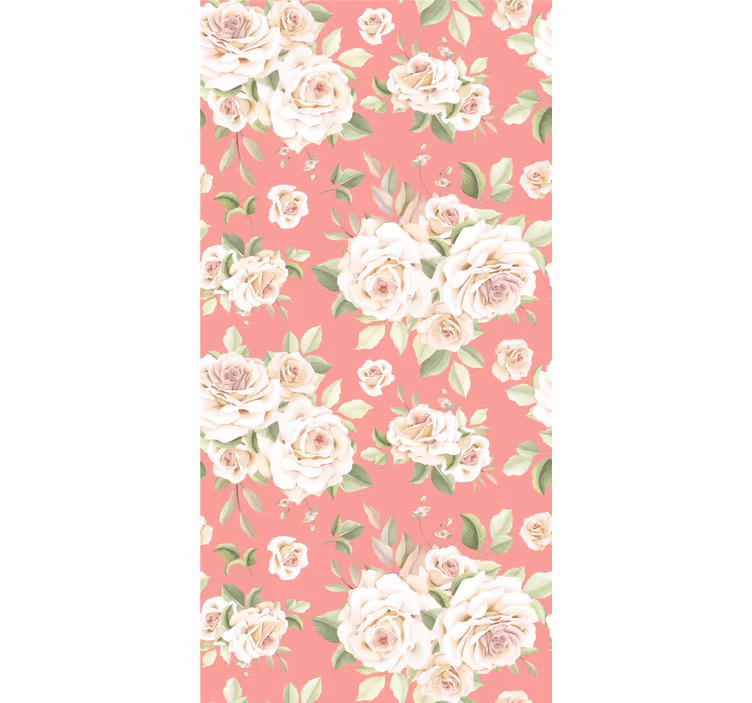 Tapete Natur Blumenmuster mit Rosen - TenStickers