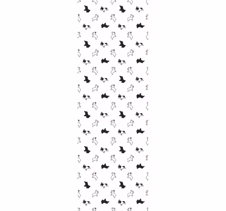 Tapete Hunde welpenskizzen muster - TenStickers