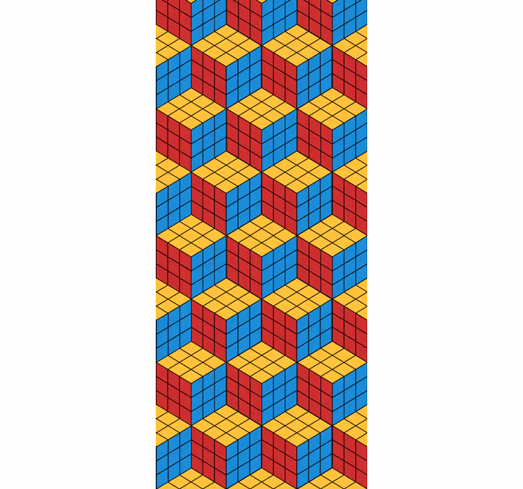 Tapete geometrisch kubisches muster - TenStickers