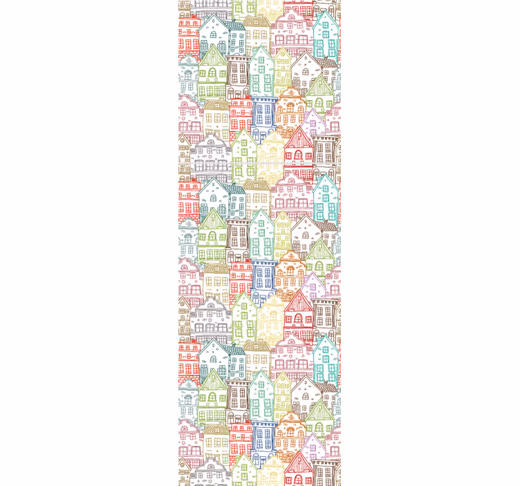 Fototapete Stadt stadthaus-Muster - TenStickers