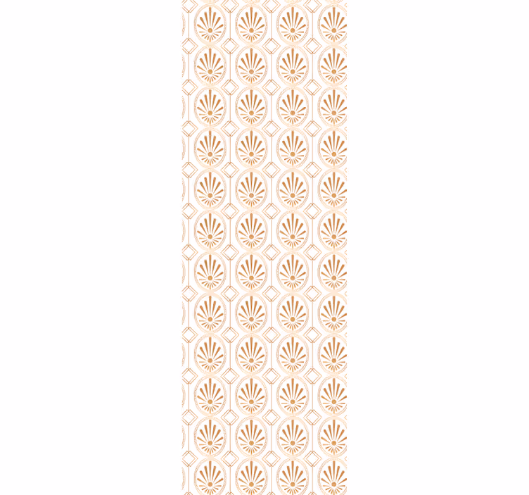 Ornament Tapete weiß-goldene Ornamente - TenStickers