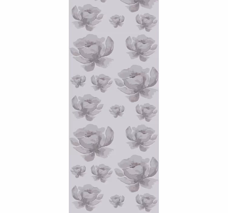 Blumentapete Natur Monochromeblumen - TenStickers