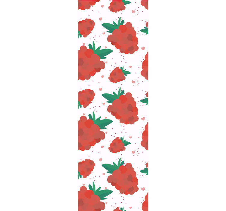 Tapete Natur Himbeeren Muster - TenStickers