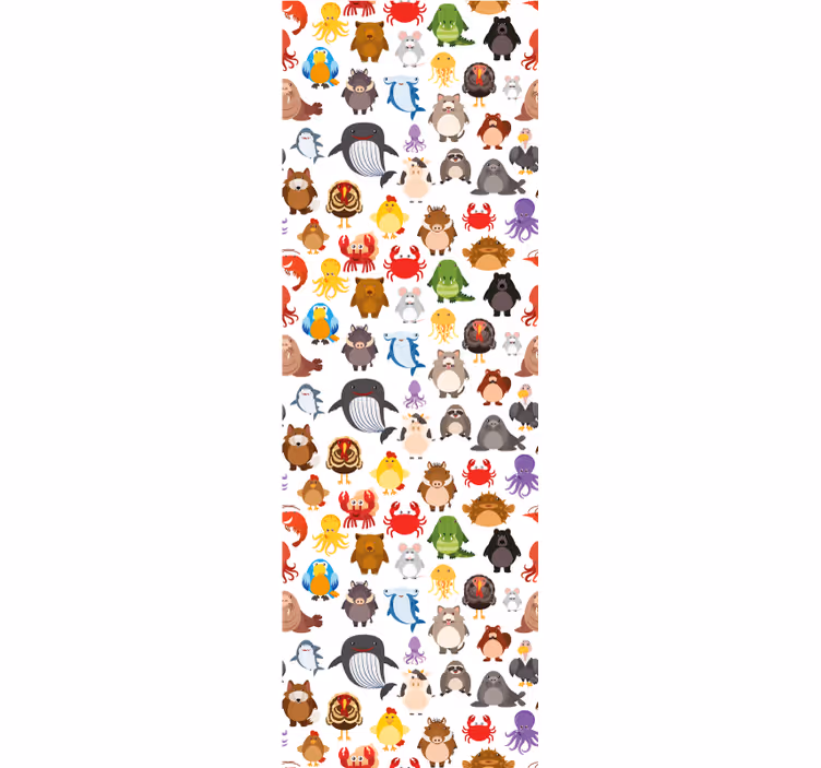 Tapete Tiere süße Tierzeichnungen - TenStickers
