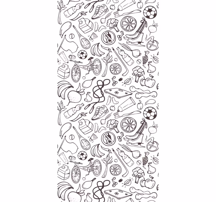 Kunst Tapete eklektisches gekritzel-array - TenStickers