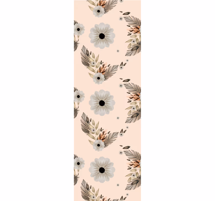 Blumentapete florale und blättrige komposition - TenStickers