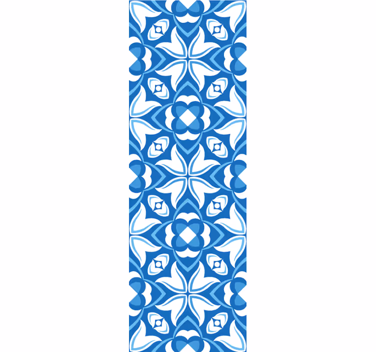 Fliesen tapete in eleganten blauen mustern - TenStickers