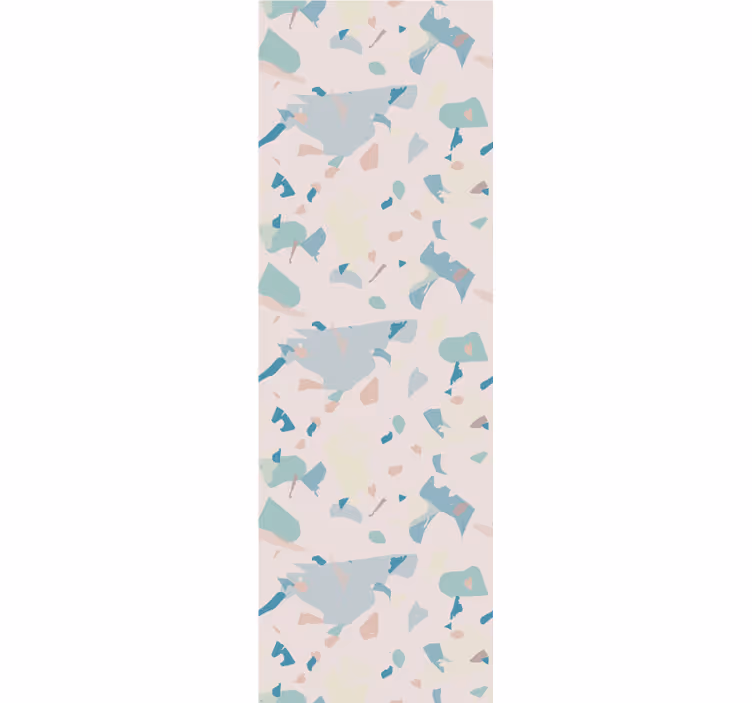 Tapete Abstrakt blauer und beiger terrazzo - TenStickers