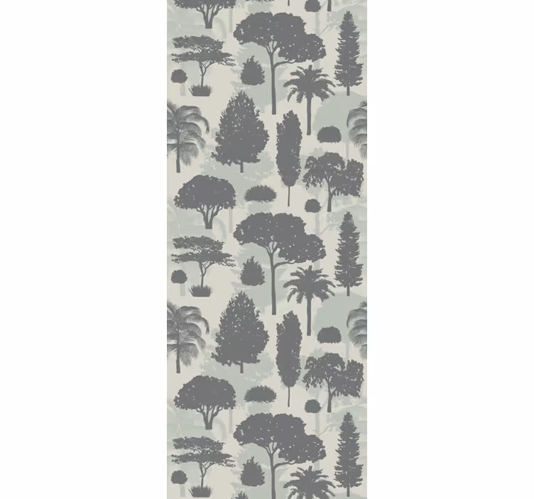 Tapete Natur Baum-Silhouette-Muster - TenStickers