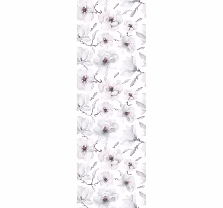 Blumentapete elegantes graues motiv - TenStickers