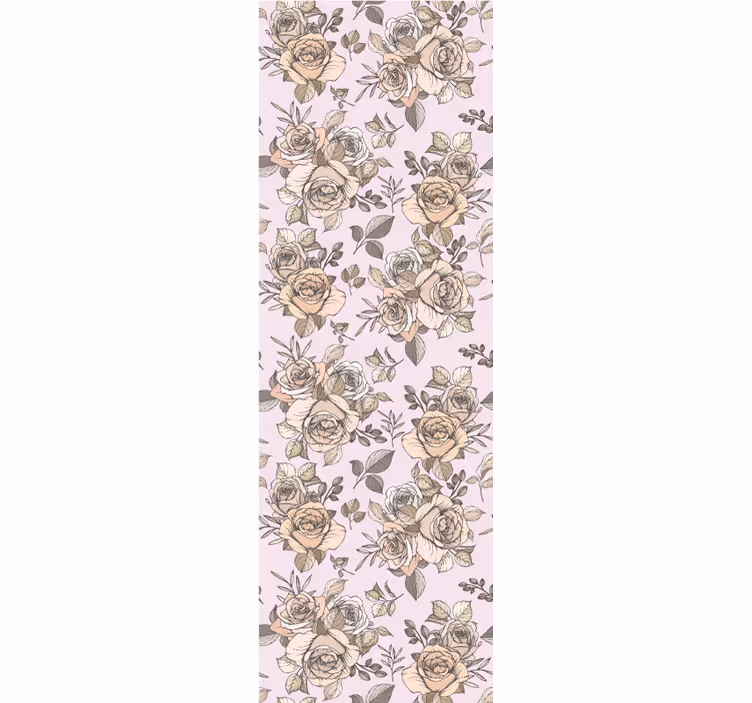 Blumentapete rosen-vintage-muster - TenStickers