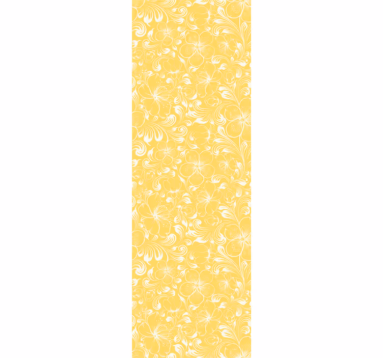 Blumentapete lebendiges gelbes muster - TenStickers