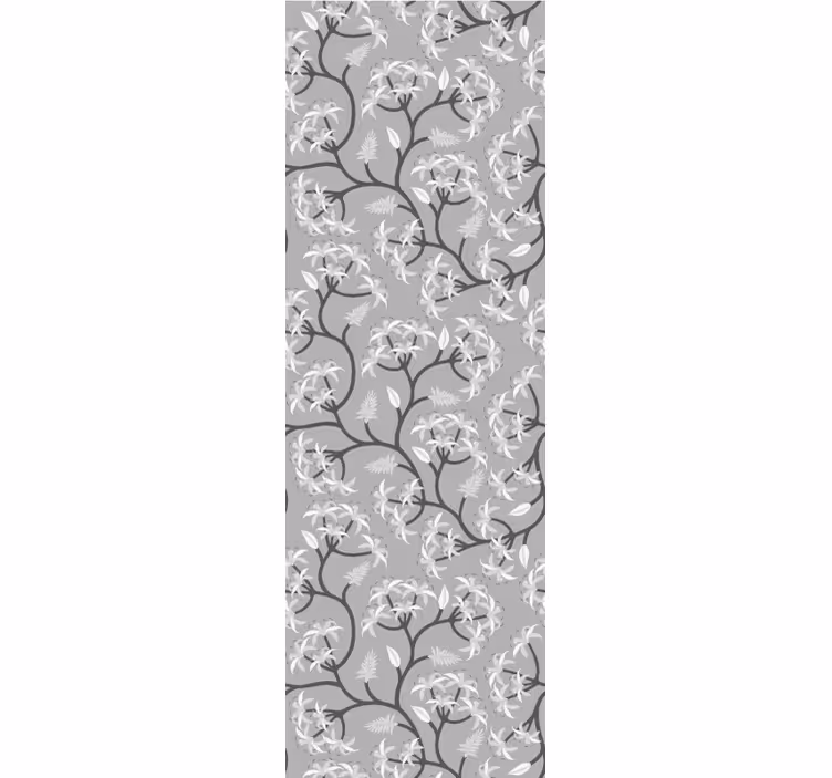 Blumentapete graues zweigmuster - TenStickers