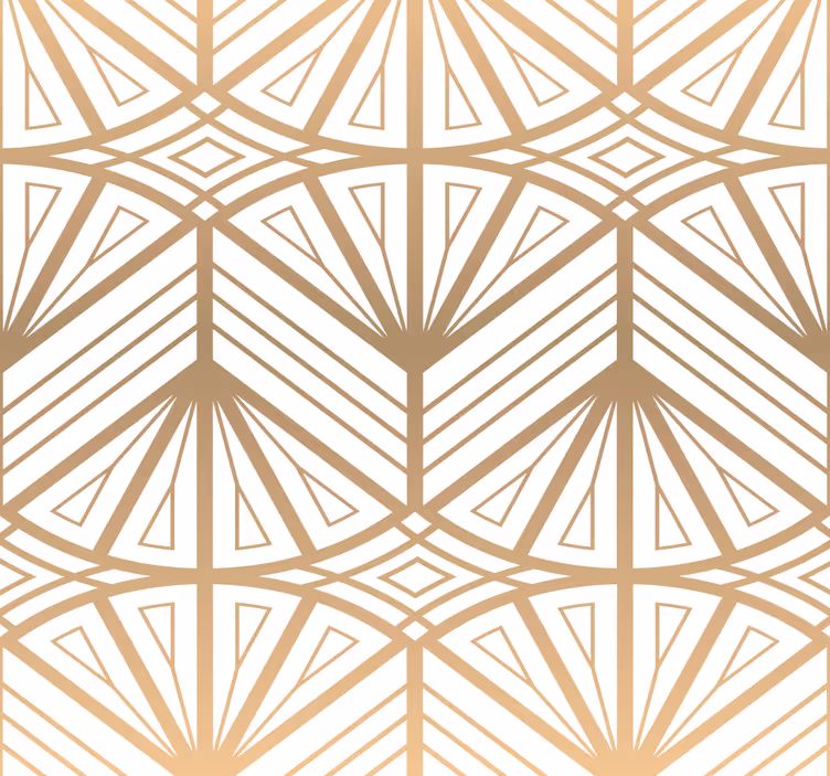 Tapete Modern goldenes geometrisches muster - TenStickers