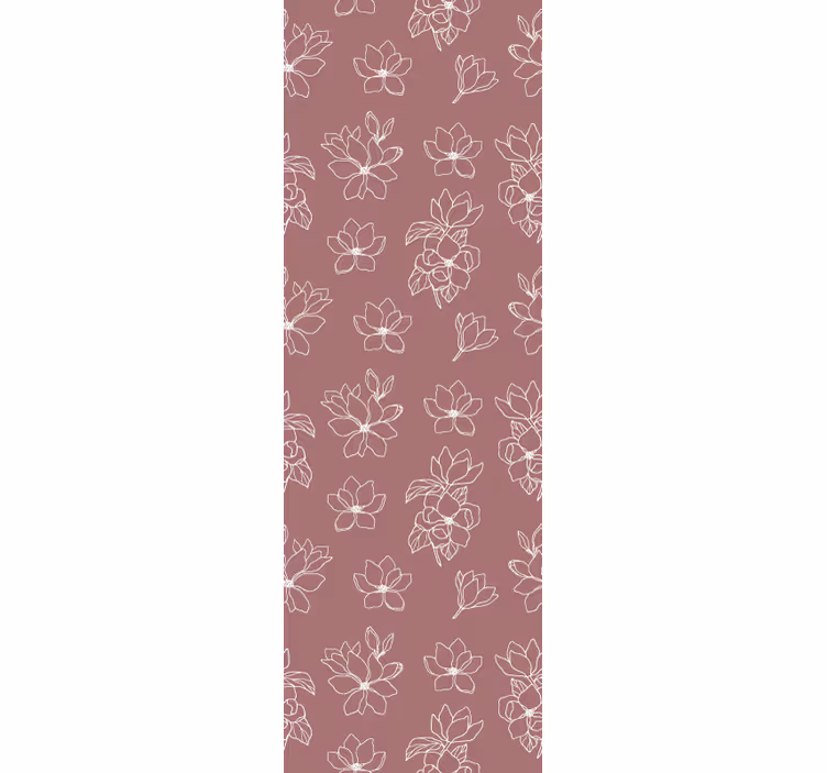 Blumentapete zarte kastanienbraune farbe - TenStickers