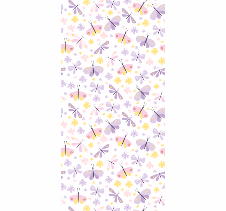 Tapete Schmetterling zartes lila muster - TenStickers