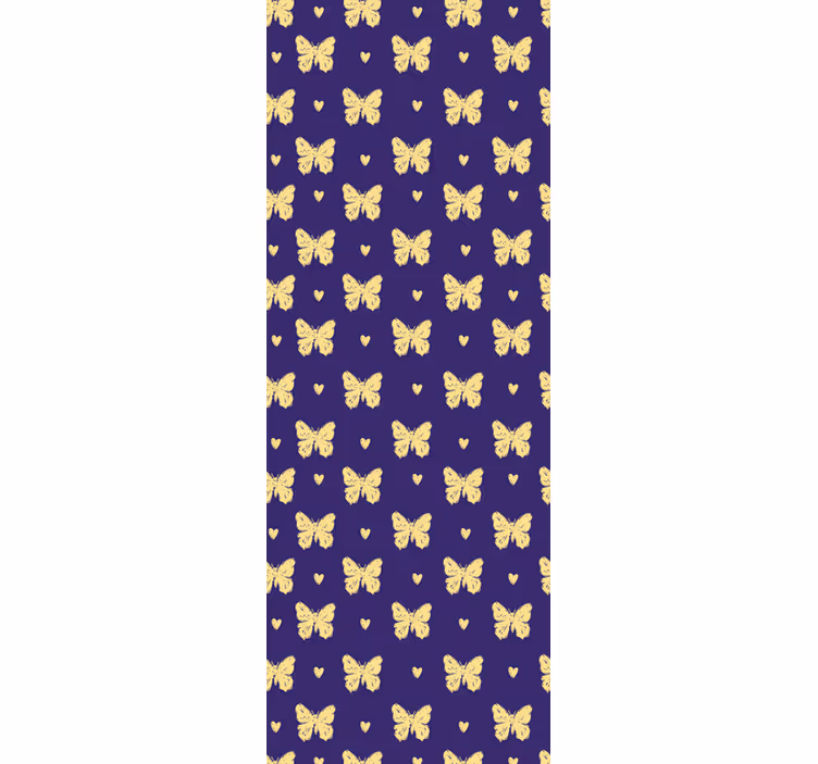 Tapete Schmetterling blaues und goldenes muster - TenStickers