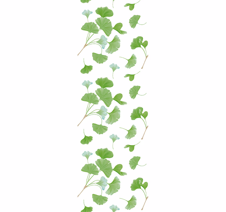 Tapete blätter im ginkgo biloba muster - TenStickers