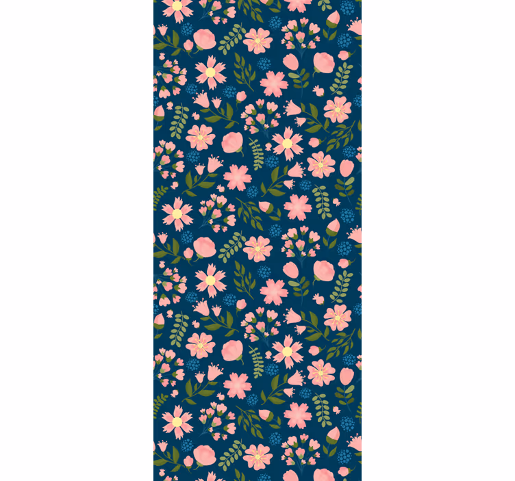 Tapete Natur rosa und blaues Muster - TenStickers