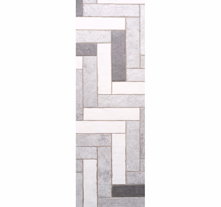 Tapete beton mit grauem pflastermuster - TenStickers