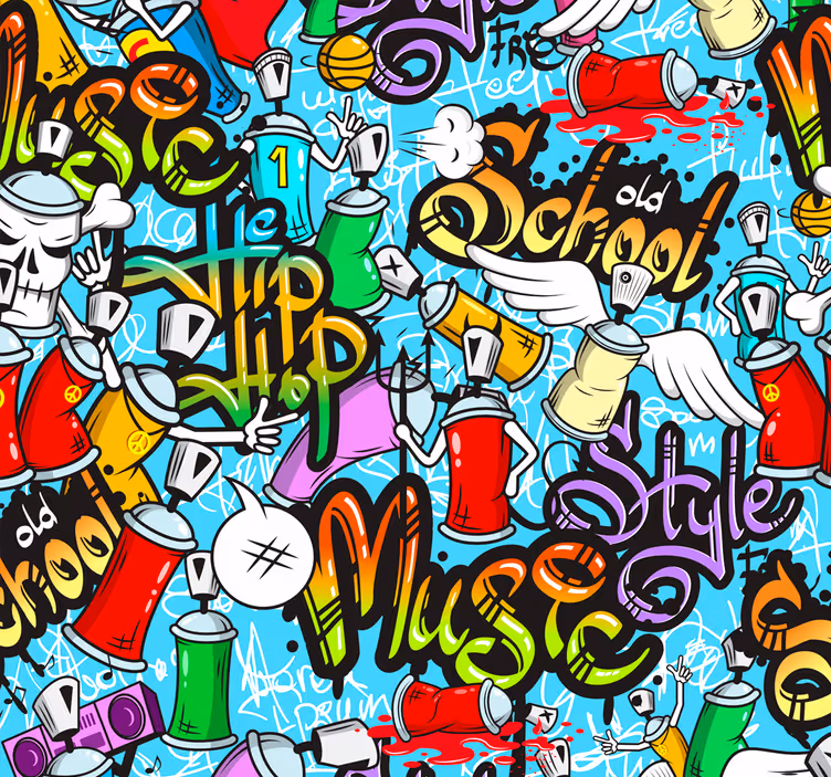 Tapete Jugendzimmer Graffiti Kunst - TenStickers