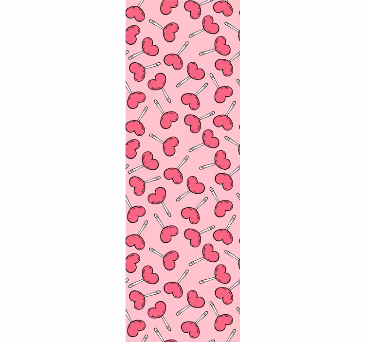 Tapete Kreise herz-lutscher-muster - TenStickers