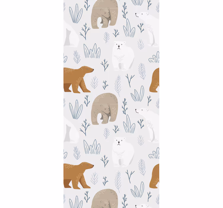 Tapete Tiere braun- und eisbärenmuster - TenStickers